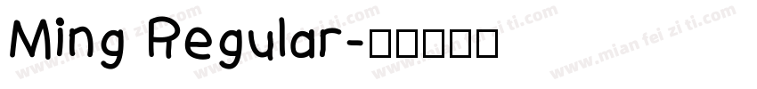 Ming Regular字体转换
